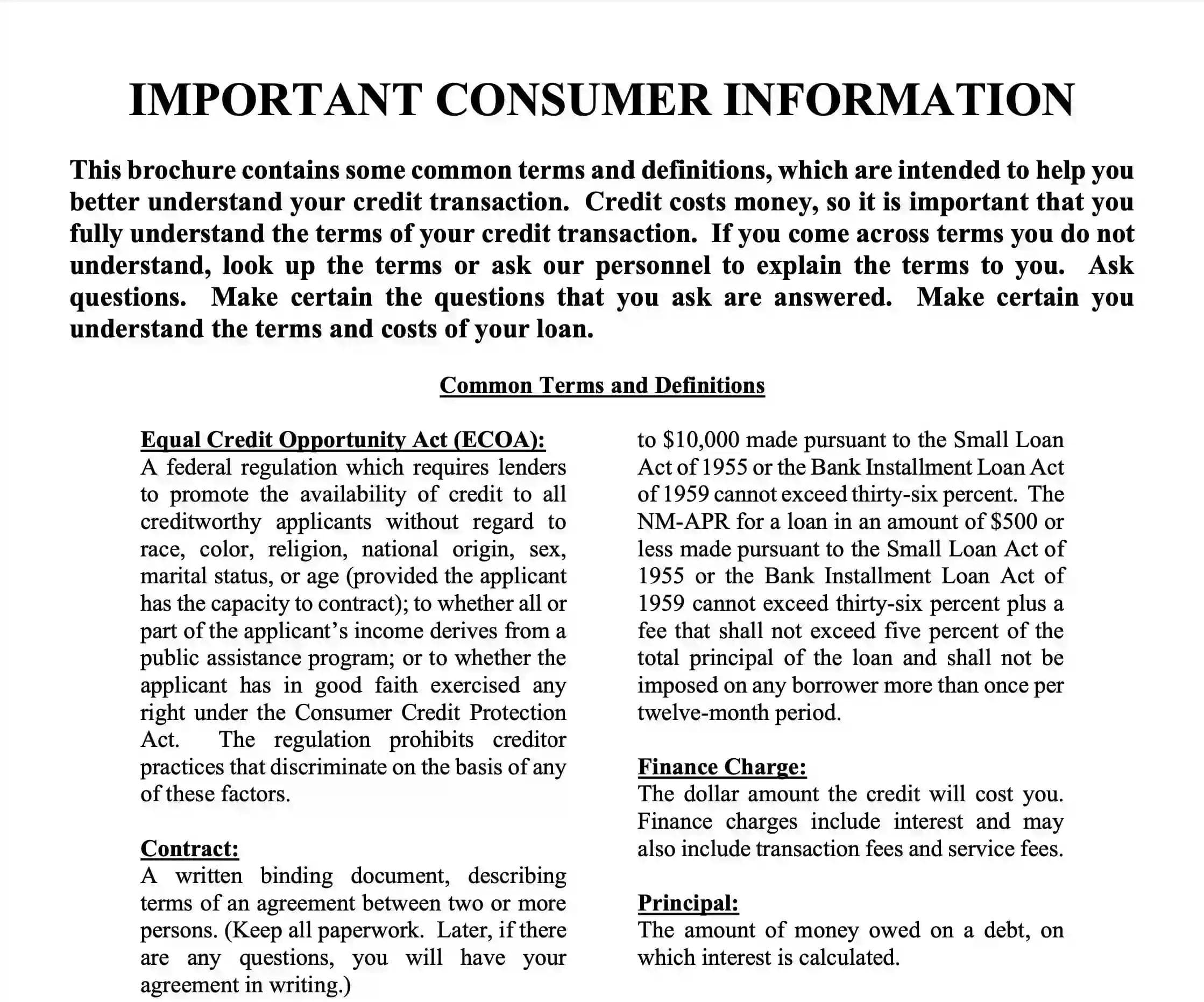 new-mexico_consumer-information-common-terms-and-definitions